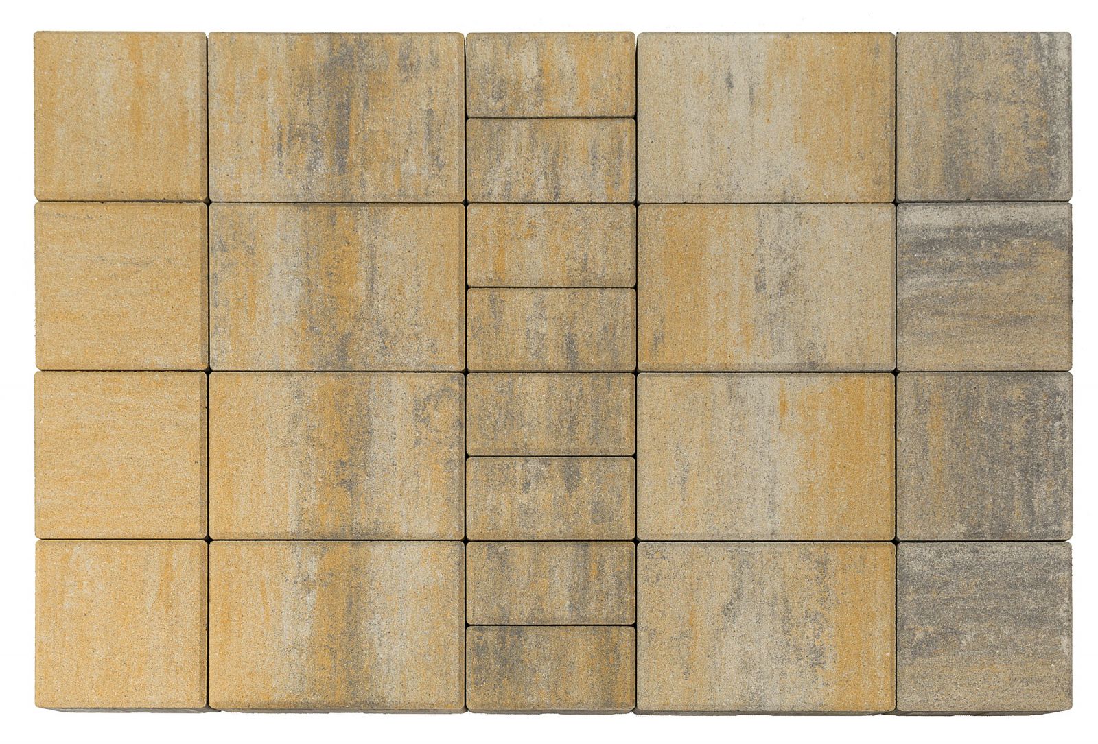 Тротуарная плитка BRAER II «Мозаика» Color Mix «ПЕСЧАНИК»