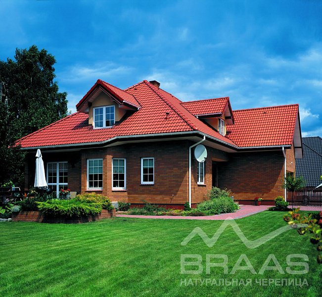 Черепица цементно-песчаная Янтарь, Braas