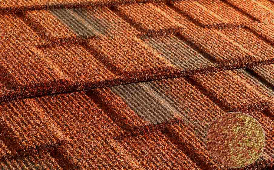 Композитная черепица METROTILE МетроВиксен терракотово-желтый, 1330*410 мм